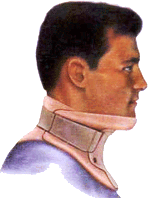 Cervical collar to treat a whiplash injury