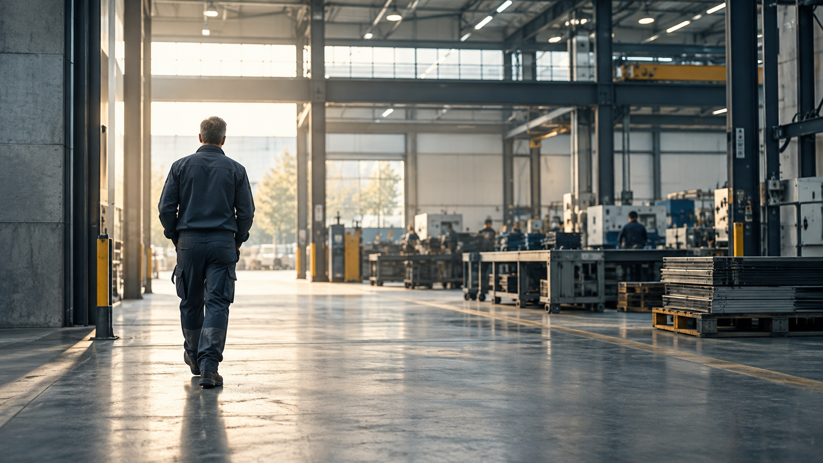 Trabajador reincorporándose con confianza a su actividad laboral